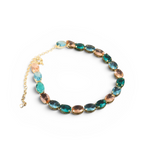Colar Dourado - Verde e Champagne