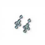 Brinco Zircônias Turquesa