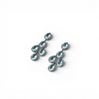 Brinco Zircônias Turquesa