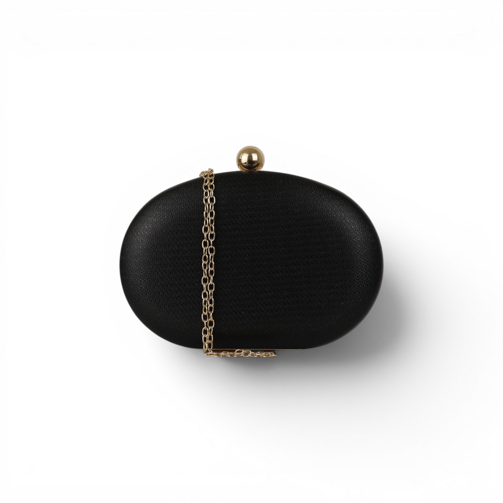 Bolsa Clutch Festa Oval Preta