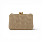 Bolsa de Festa Clutch Palha Bege