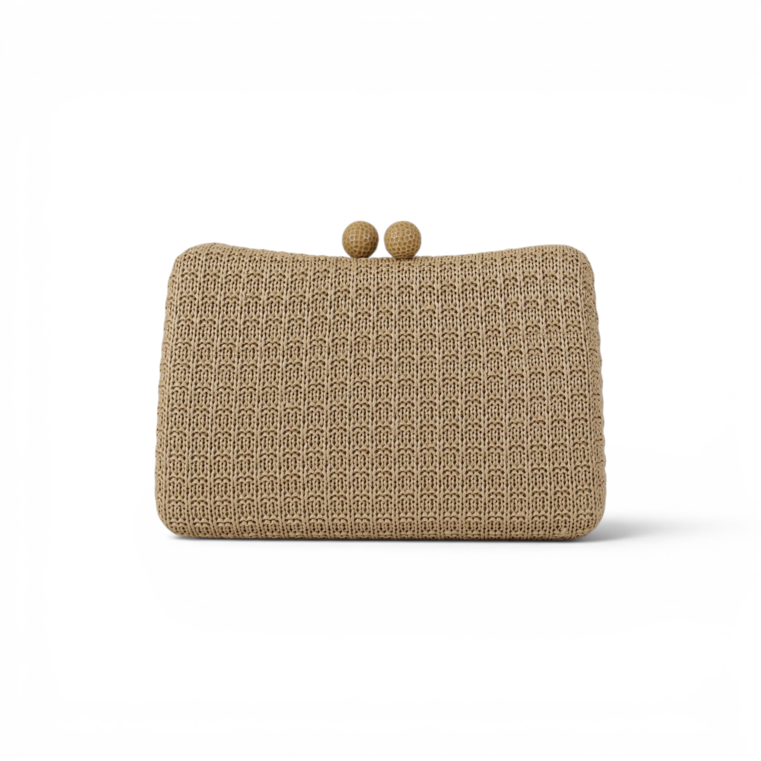 Bolsa de Festa Clutch Palha Bege