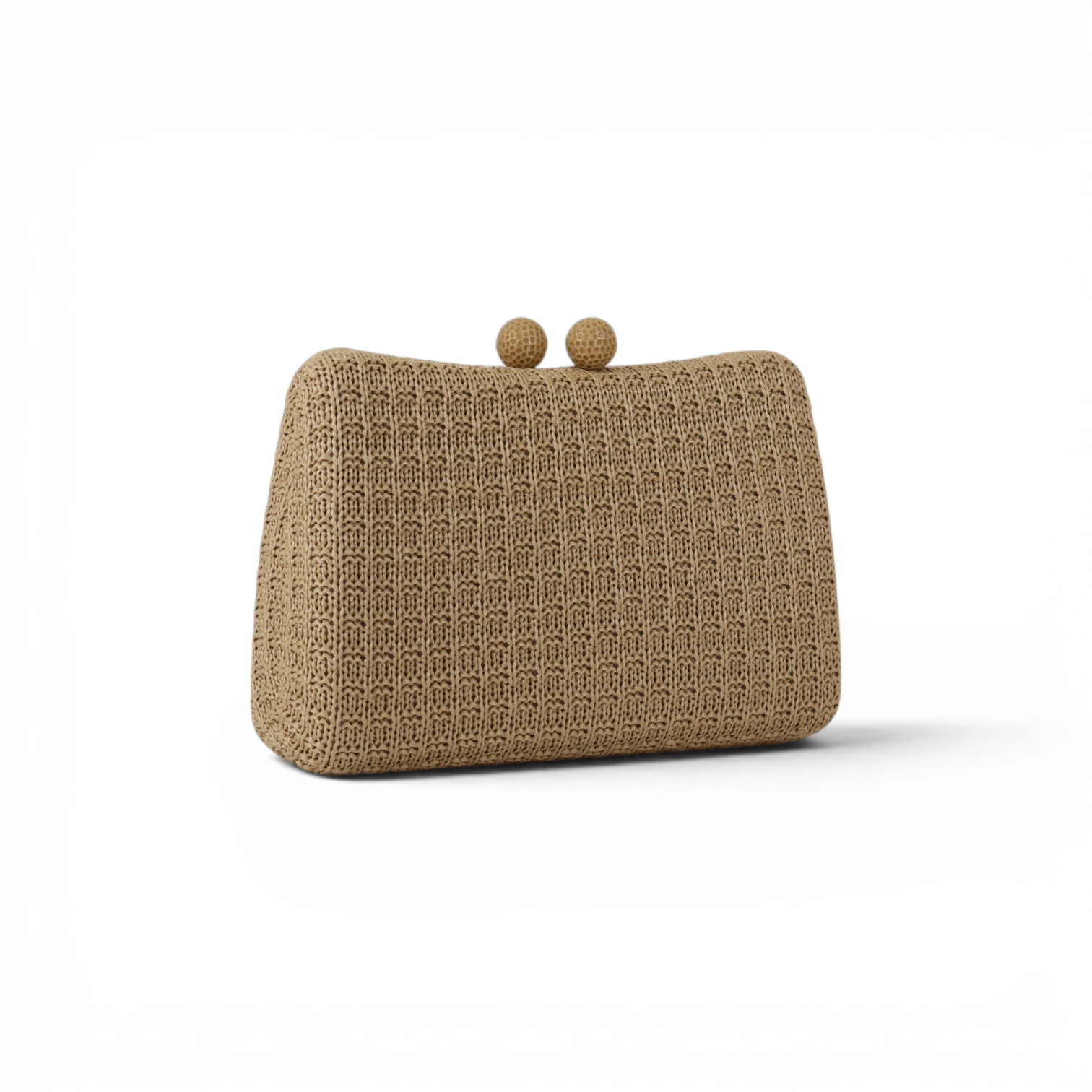Bolsa de Festa Clutch Palha Bege
