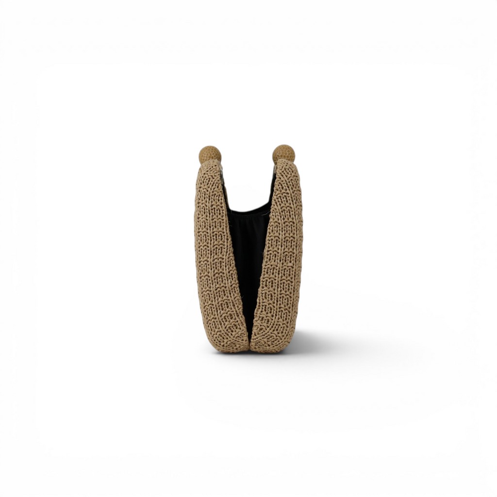 Bolsa de Festa Clutch Palha Bege