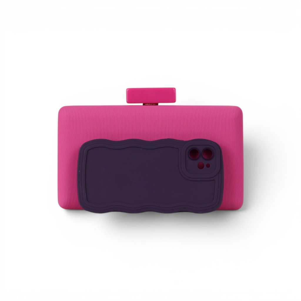 Bolsa de Festa Clutch Rosa