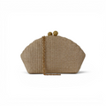 Bolsa de Festa Clutch Palha Bege