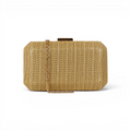 Bolsa de Festa Clutch Palha Bege