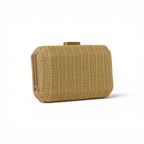 Bolsa de Festa Clutch Palha Bege