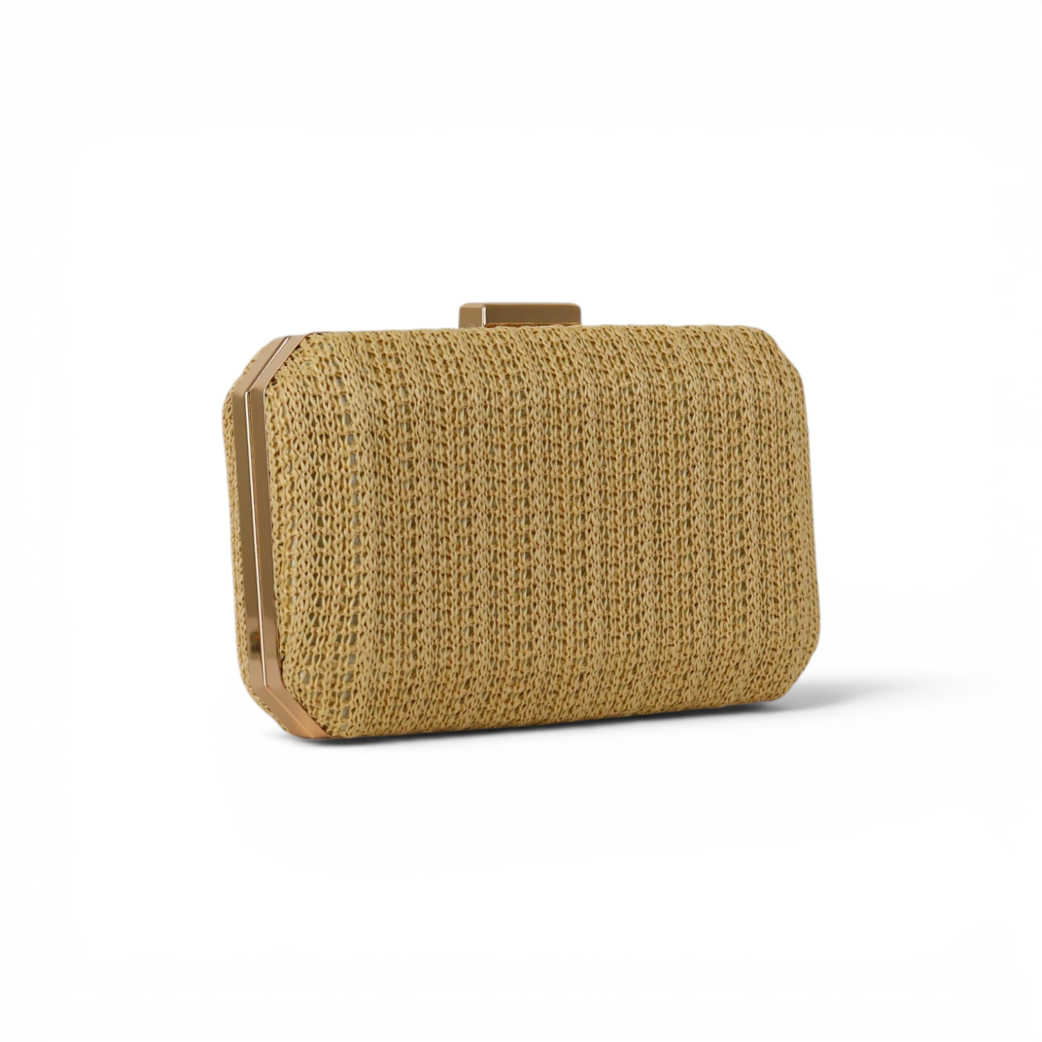 Bolsa de Festa Clutch Palha Bege