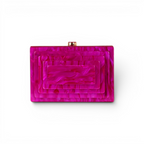 Bolsa de Festa Clutch Acrílico Fúcsia