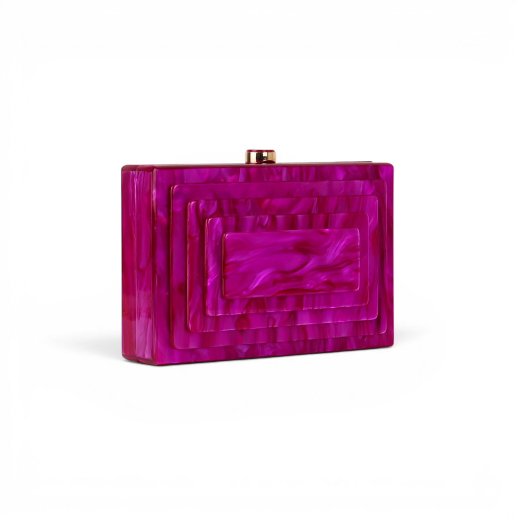 Bolsa de Festa Clutch Acrílico Fúcsia