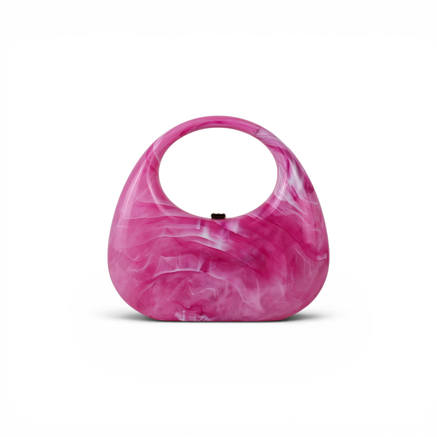 Bolsa de Mão Acrílico Perolada Rosa