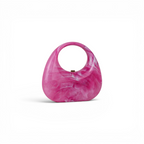 Bolsa de Mão Acrílico Perolada Rosa