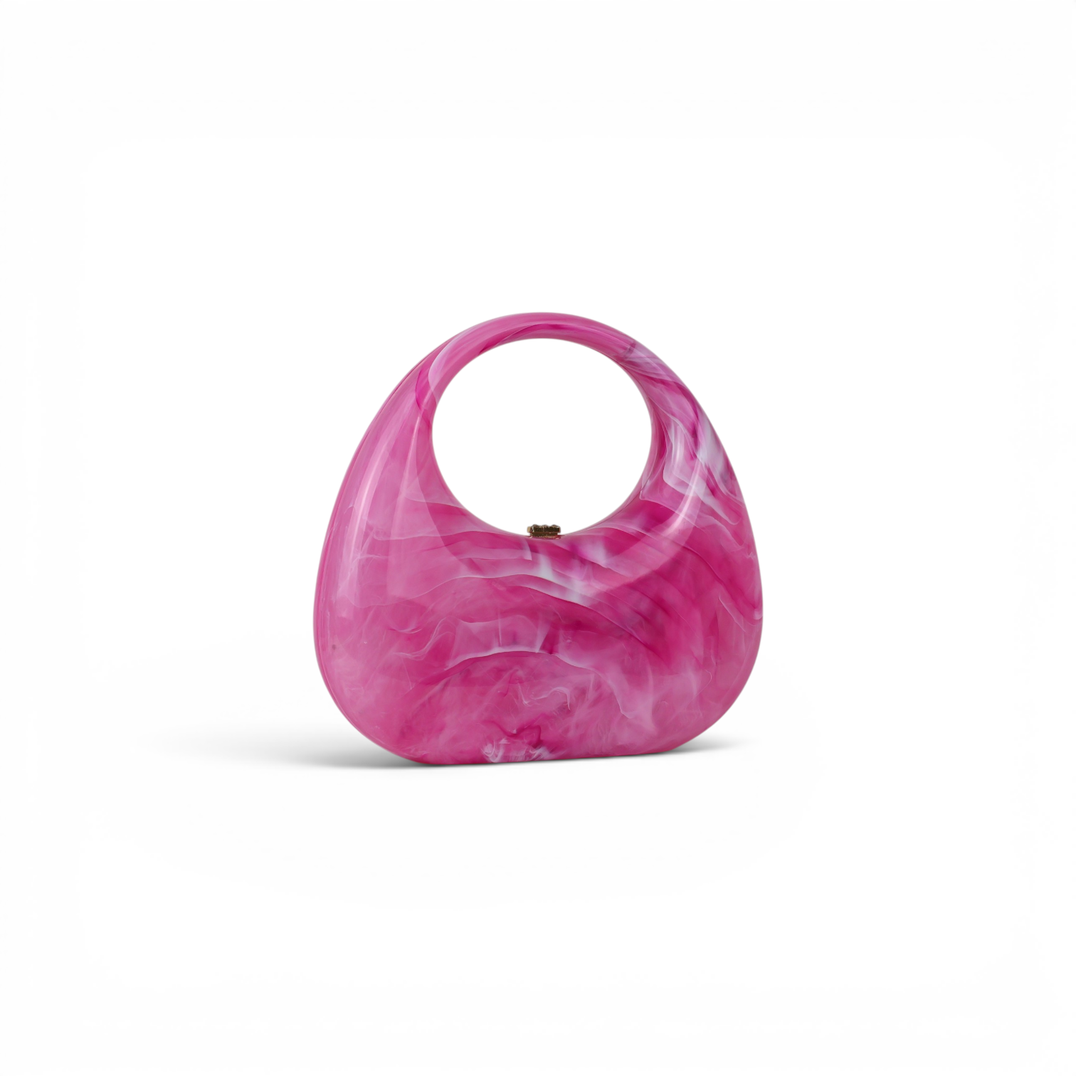 Bolsa de Mão Acrílico Perolada Rosa