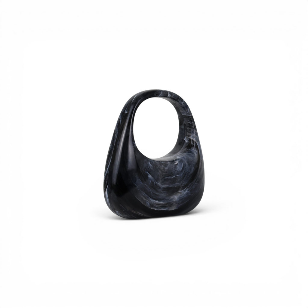 Bolsa de Mão Acrílico Perolada Preta