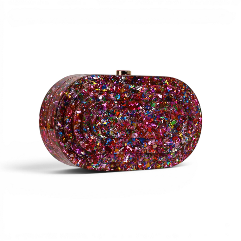 Bolsa de Festa Clutch Acrílico Colorida