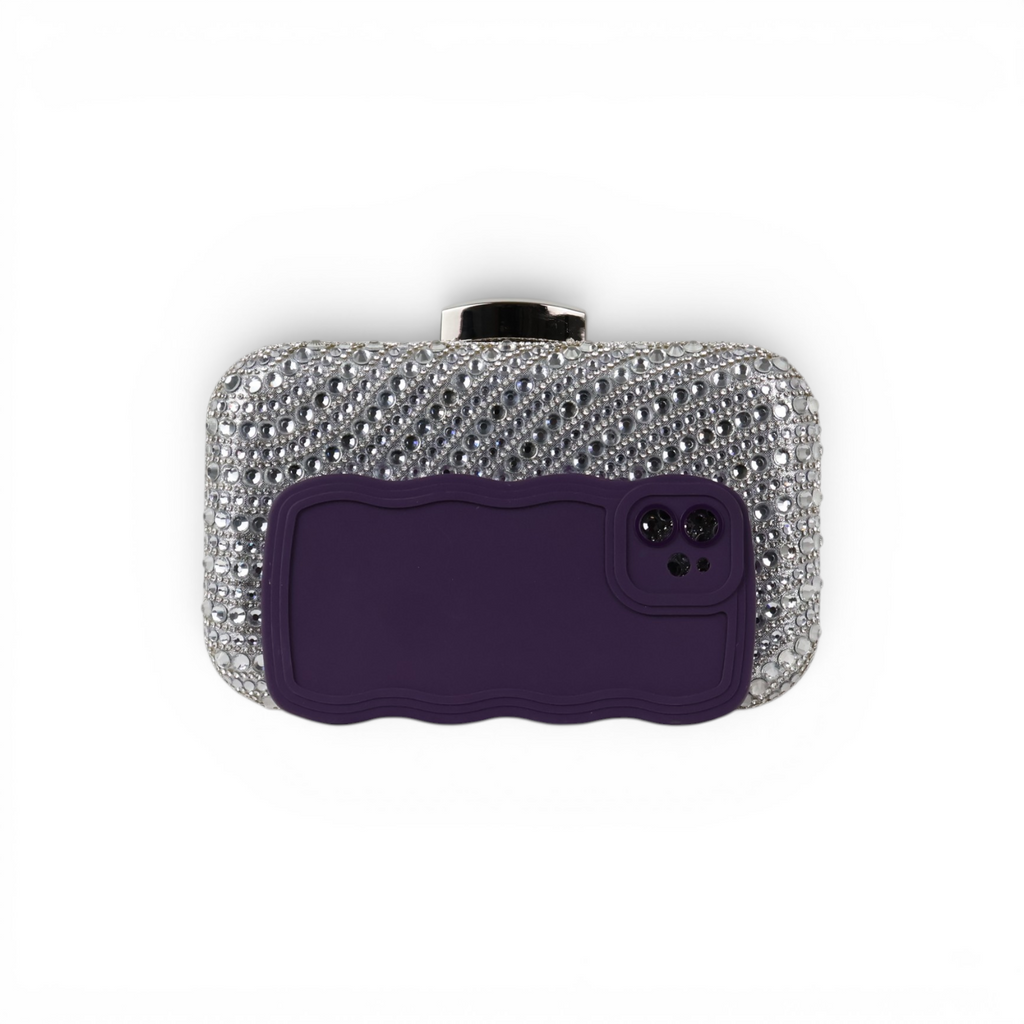 Bolsa Clutch Festa Pedraria Prata