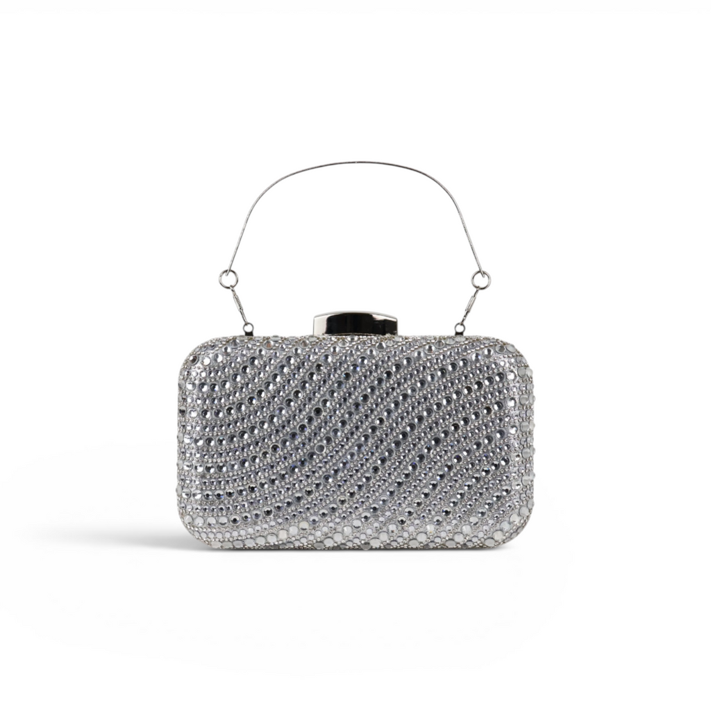 Bolsa Clutch Festa Pedraria Prata
