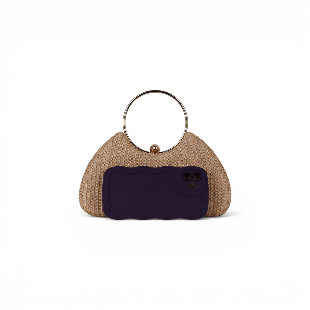 Bolsa de Mão ou Transversal Palha Bege