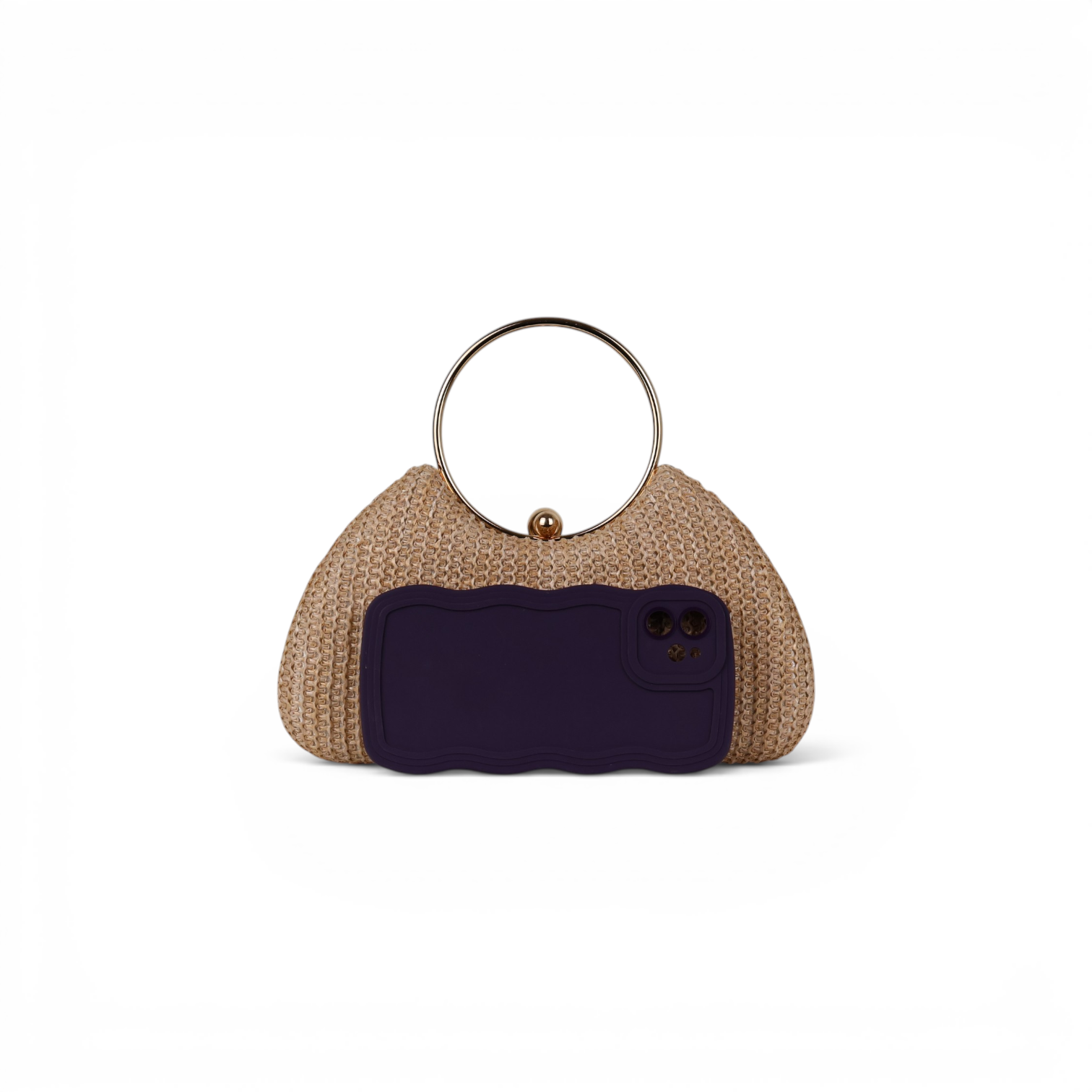 Bolsa de Mão ou Transversal Palha Bege