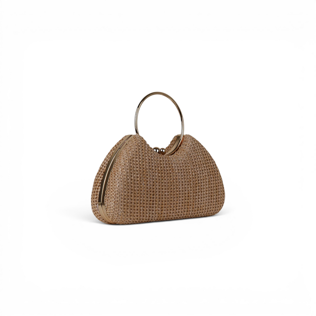 Bolsa de Mão ou Transversal Palha Bege