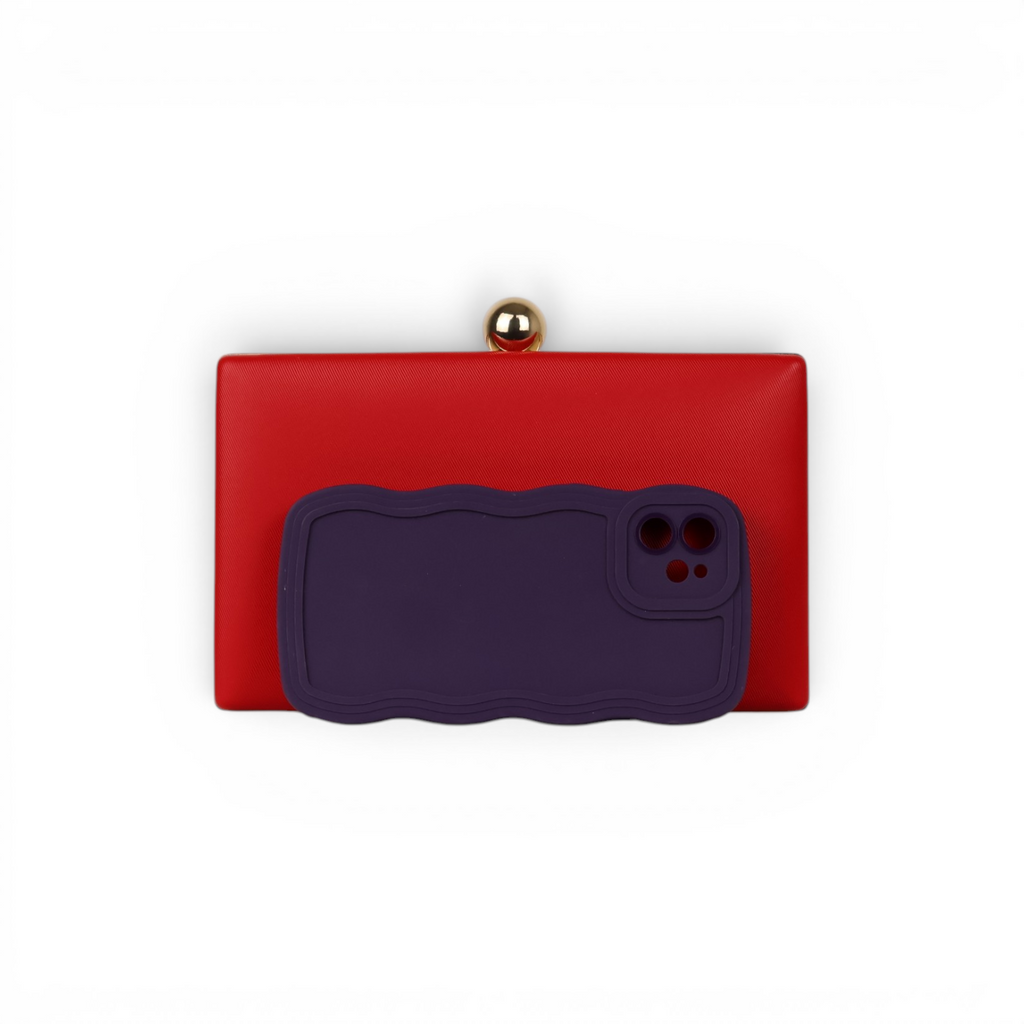 Bolsa de Festa Clutch Vermelha