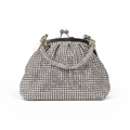 Bolsa de Festa Pouch Strass Prata