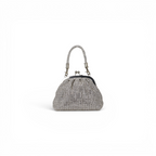 Bolsa de Festa Pouch Strass Prata