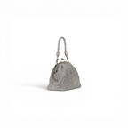 Bolsa de Festa Pouch Strass Prata