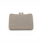Bolsa de Festa Clutch Palha Off White