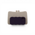 Bolsa de Festa Clutch Palha Off White