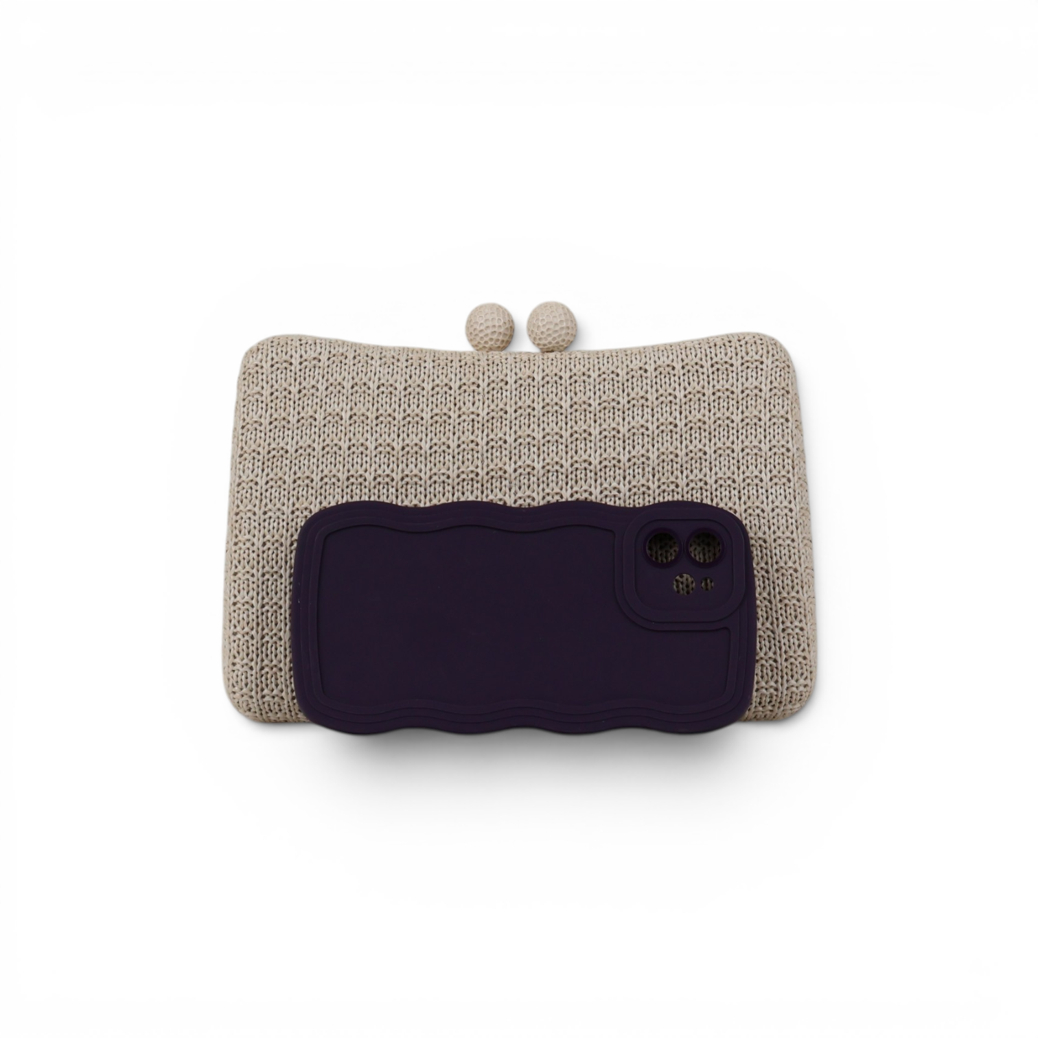 Bolsa de Festa Clutch Palha Off White