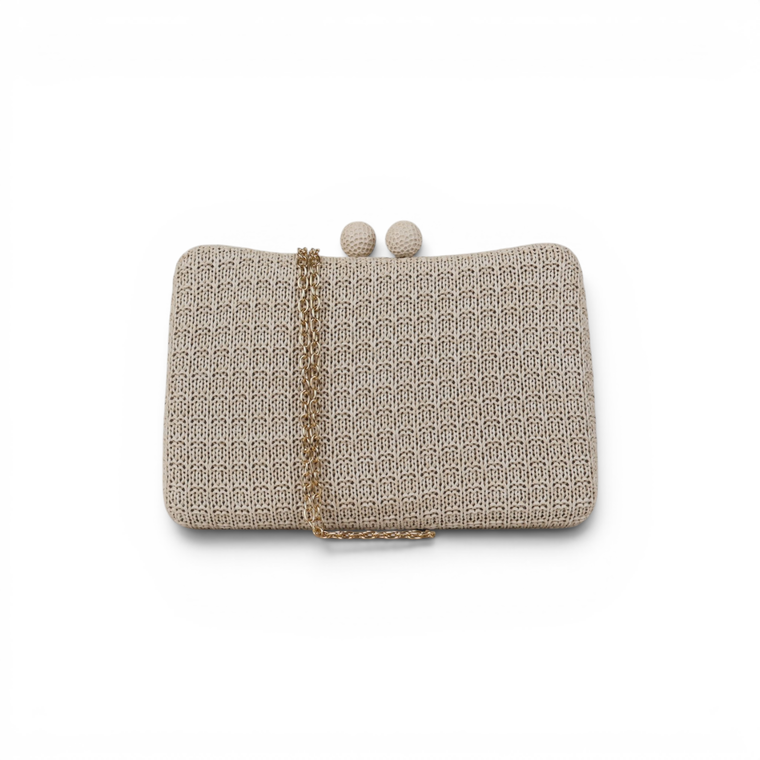 Bolsa de Festa Clutch Palha Off White