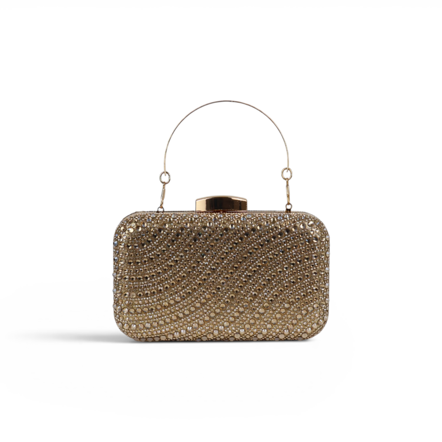 Bolsa Clutch Festa Pedraria Dourada