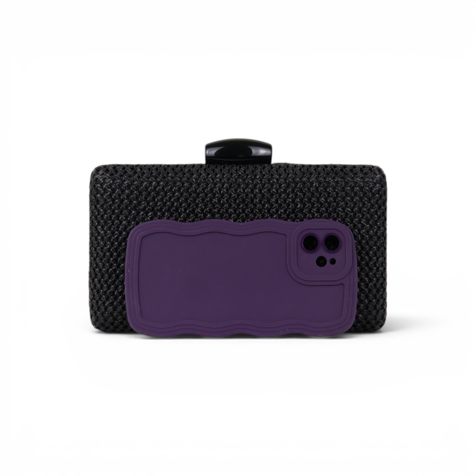 Bolsa Clutch Festa Palha Preta