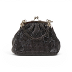 Bolsa de Festa Pouch Strass Preta