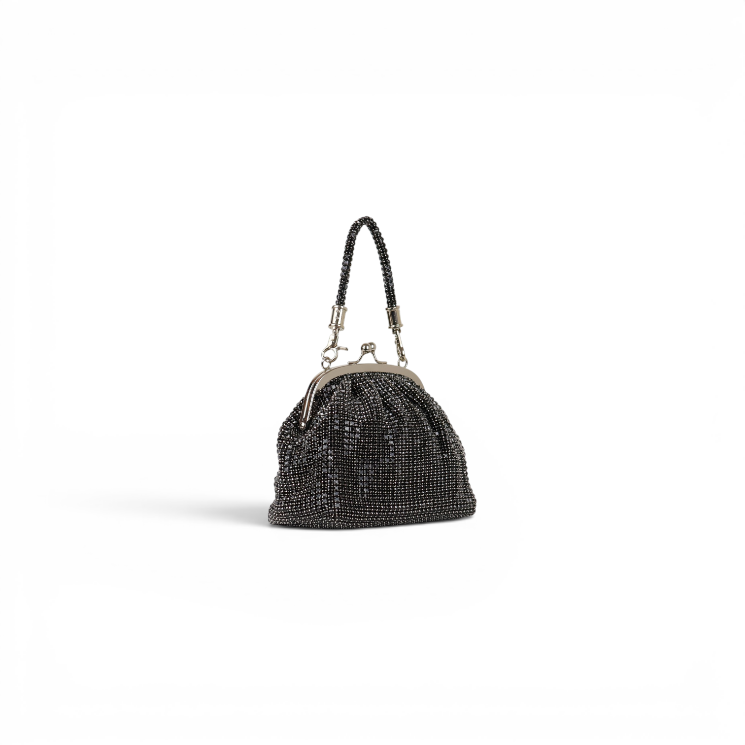 Bolsa de Festa Pouch Strass Preta
