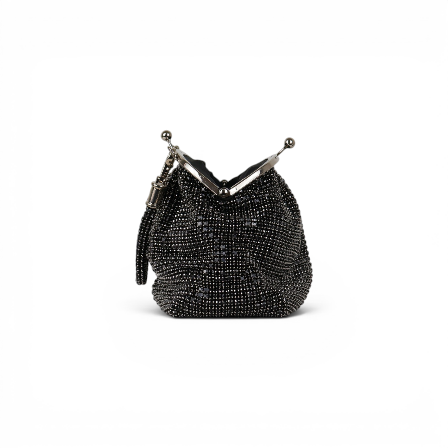 Bolsa de Festa Pouch Strass Preta