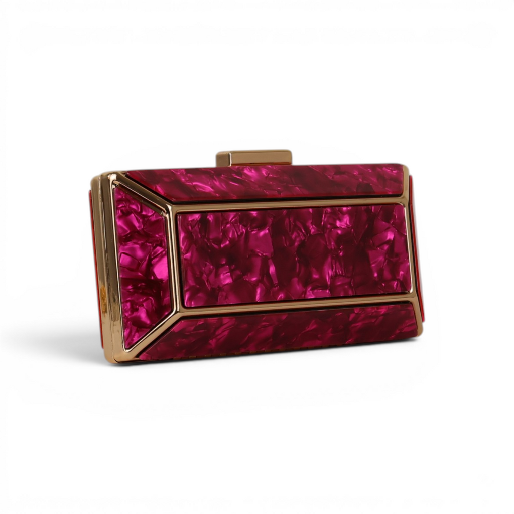 Bolsa de Festa Clutch Acrílico Fúcsia