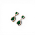 Brinco Zircônias Verde