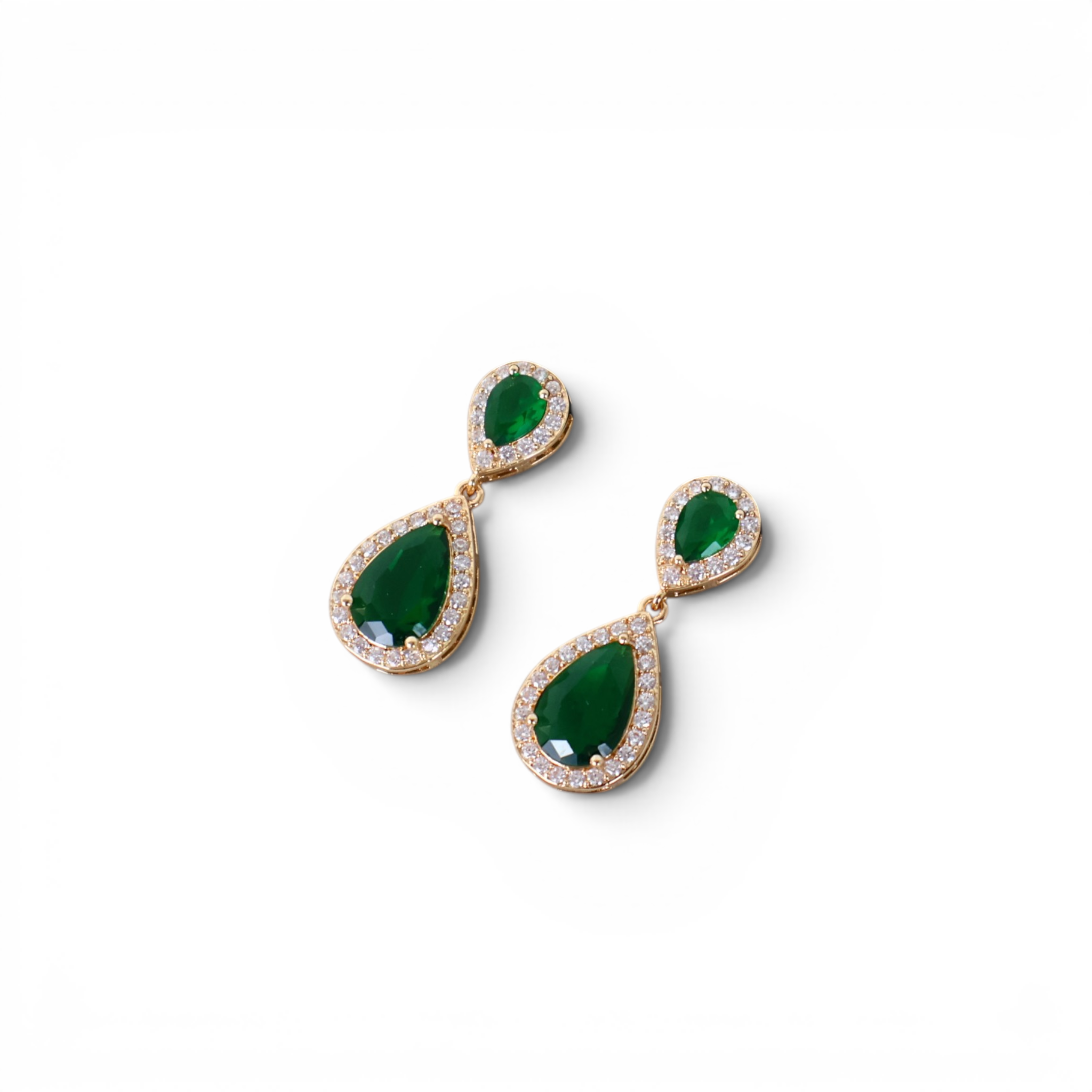 Brinco Zircônias Verde