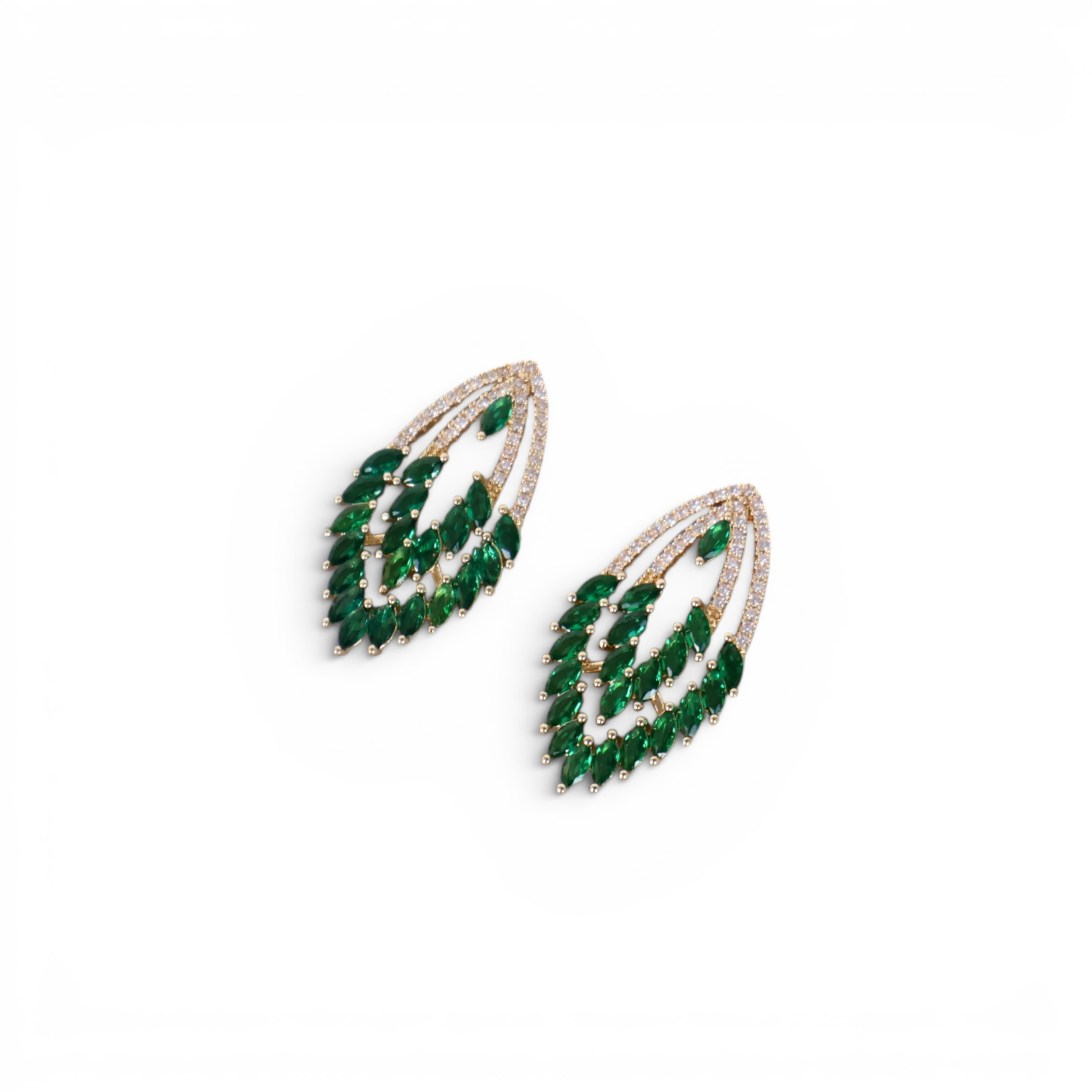 Brinco Zircônias Verde