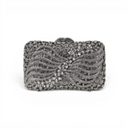 Bolsa Festa Clutch Pedraria Strass Prata