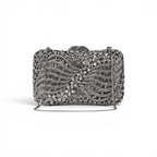 Bolsa Festa Clutch Pedraria Strass Prata