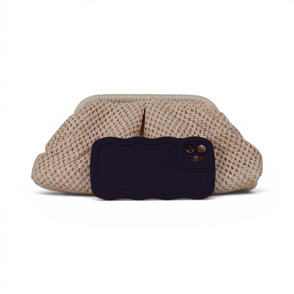 Bolsa de Festa Pouch Palha Bege