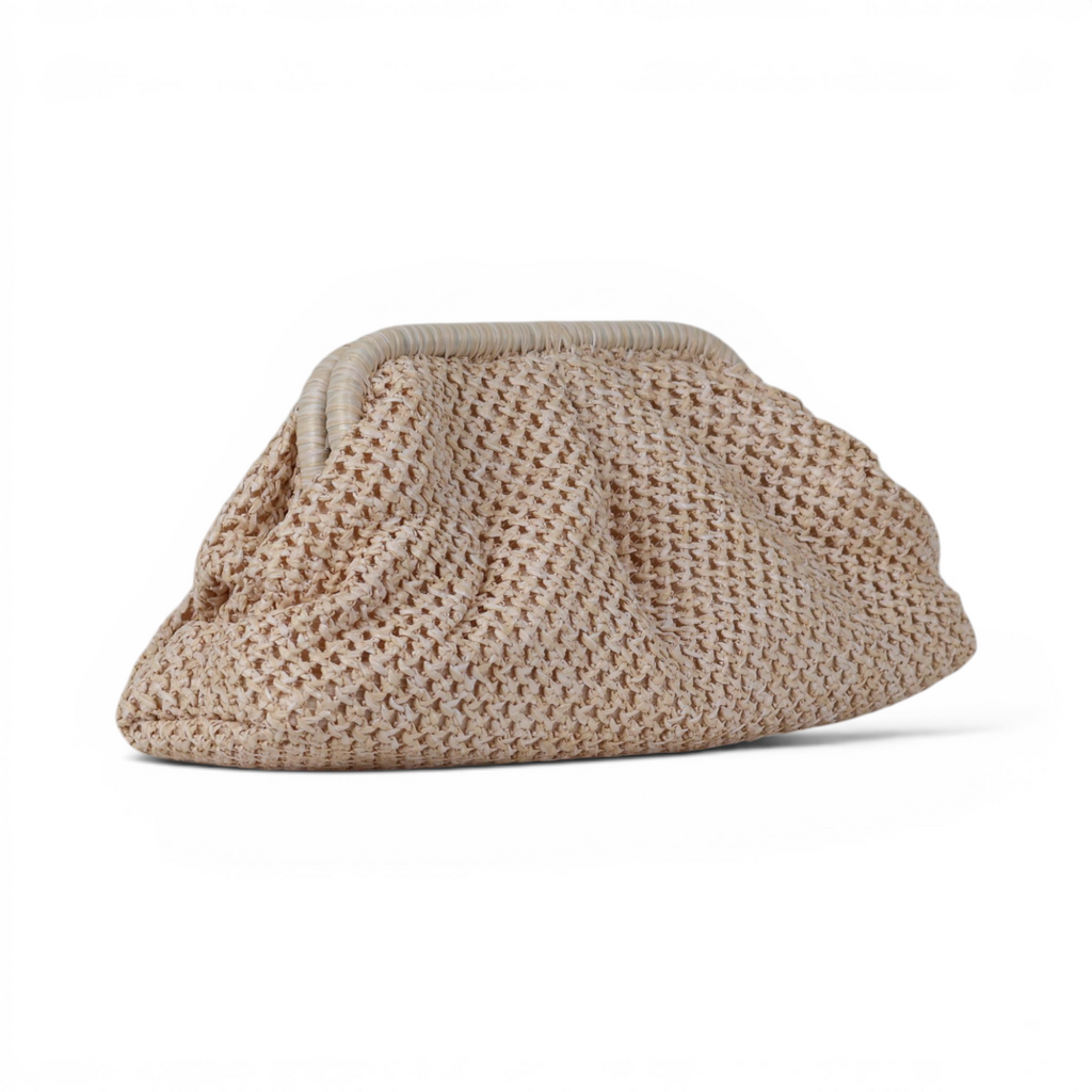 Bolsa de Festa Pouch Palha Bege