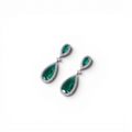 Brinco Zircônias Turquesa