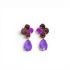 Brinco Roxo Pedra Fusion