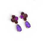 Brinco Roxo Pedra Fusion