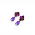 Brinco Roxo Pedra Fusion